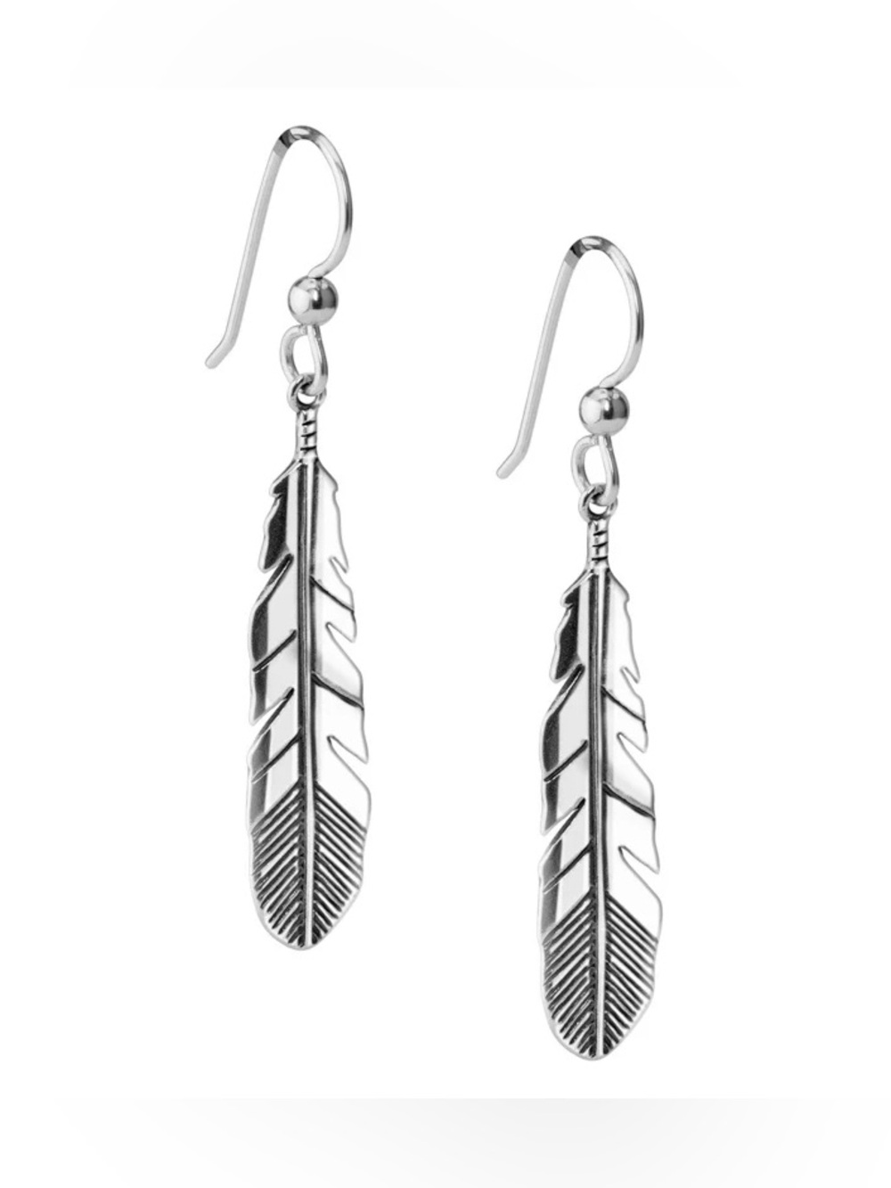 American West Classics Sterling Silver Feather Earrings